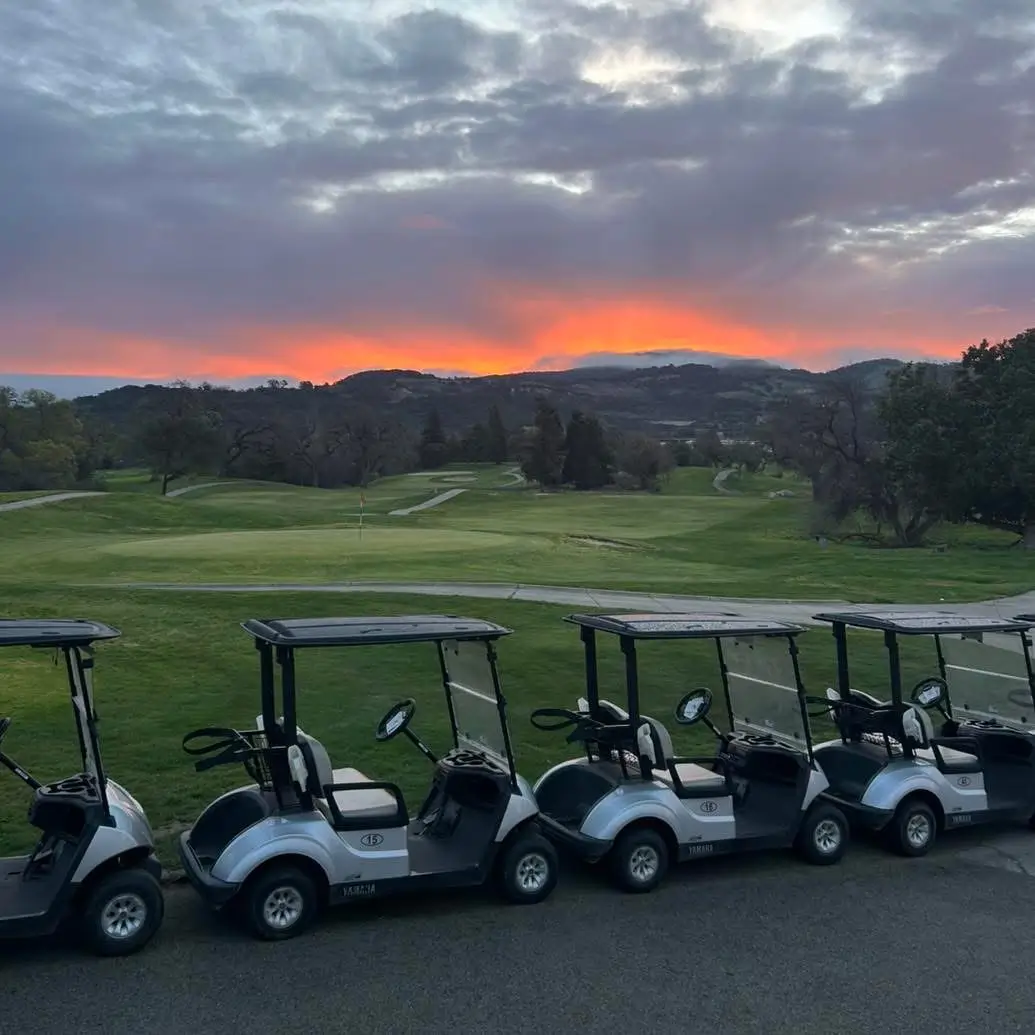 Sunset golfing in Napa Valley and Sonoma